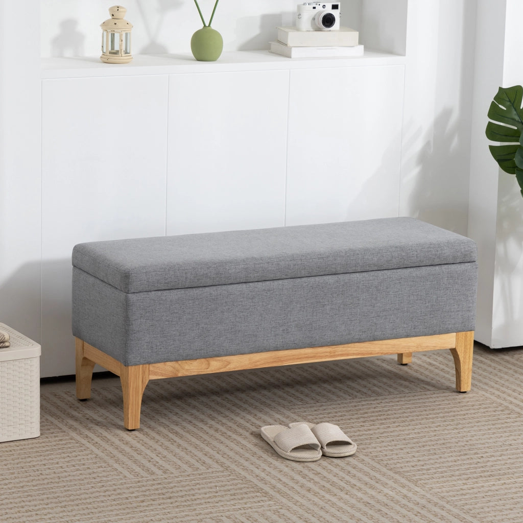 Baule contenitore in tessuto ¨C zephmum ¨C grigio 110x39x45