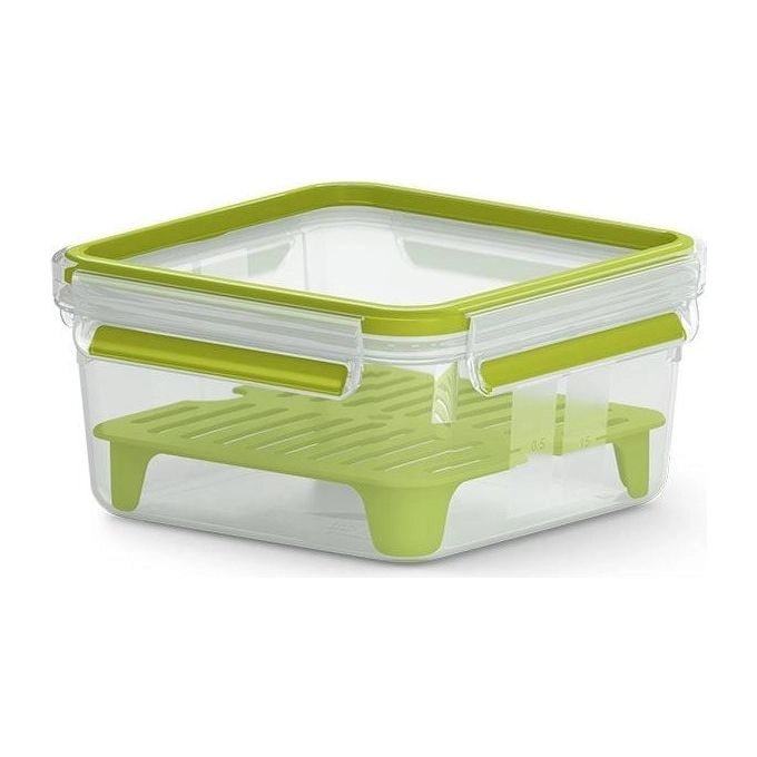 EMSA CLIP & GO XL Contenitore per il pranzo 1,3 L Verde, Trasparente 1 pz