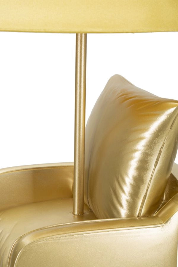 LAMPADA DA COMODINO MIDCENTURY GIALLA CM Ø 26X46