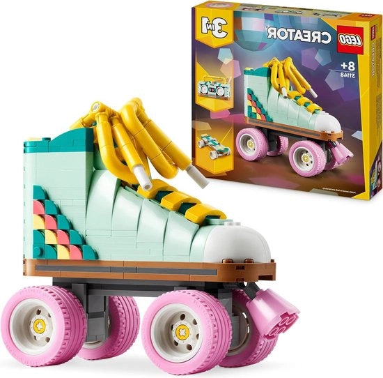 Retro pattini a rotelle Giocattolo - Mini skateboard o Gettoblaster Radio Set - Carino Regalo per Bambini di 8 anni e Oltre