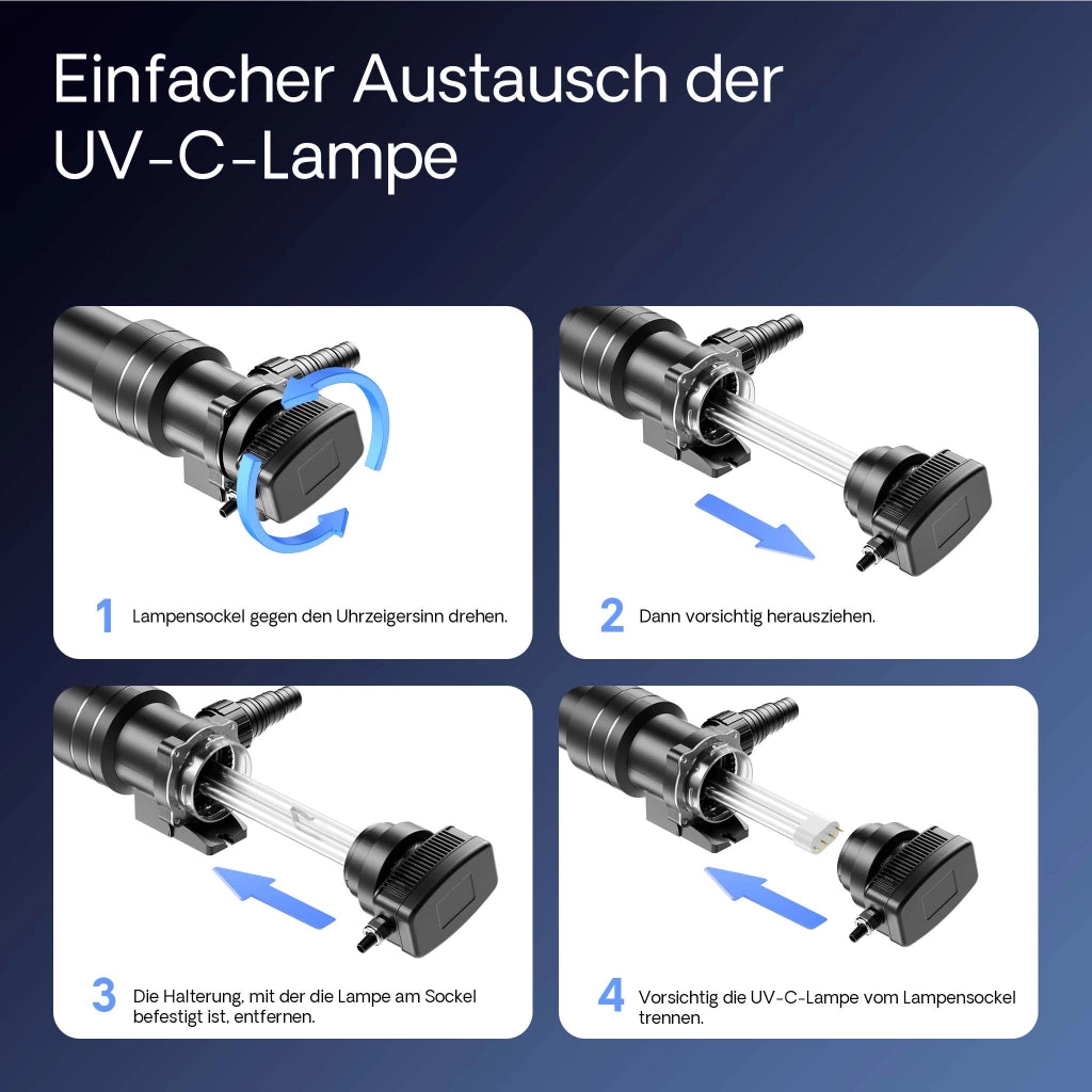 CUV-672 Chiarificatore acqua per laghetti 72W Sterilizzatore UVC