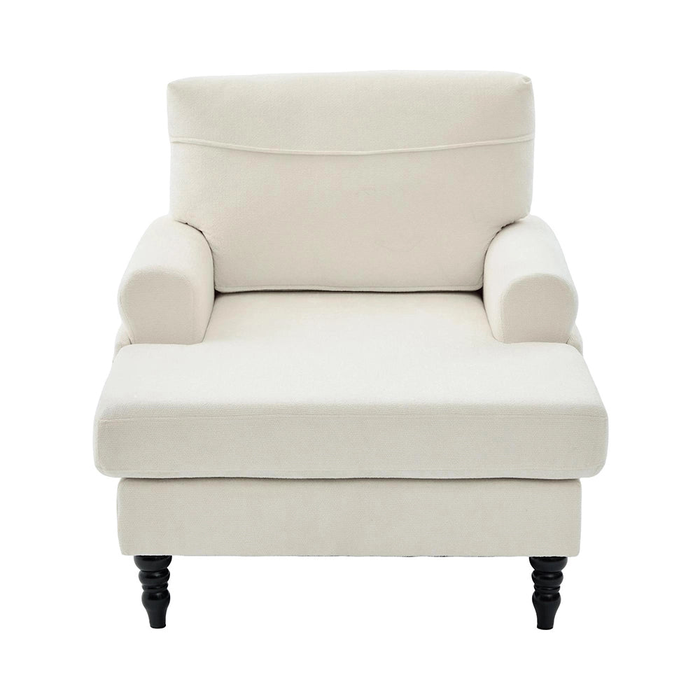 Poltrona moderna minimalista in tessuto chenille - Xylo - Con schienale e braccioli comodi, tasche laterali