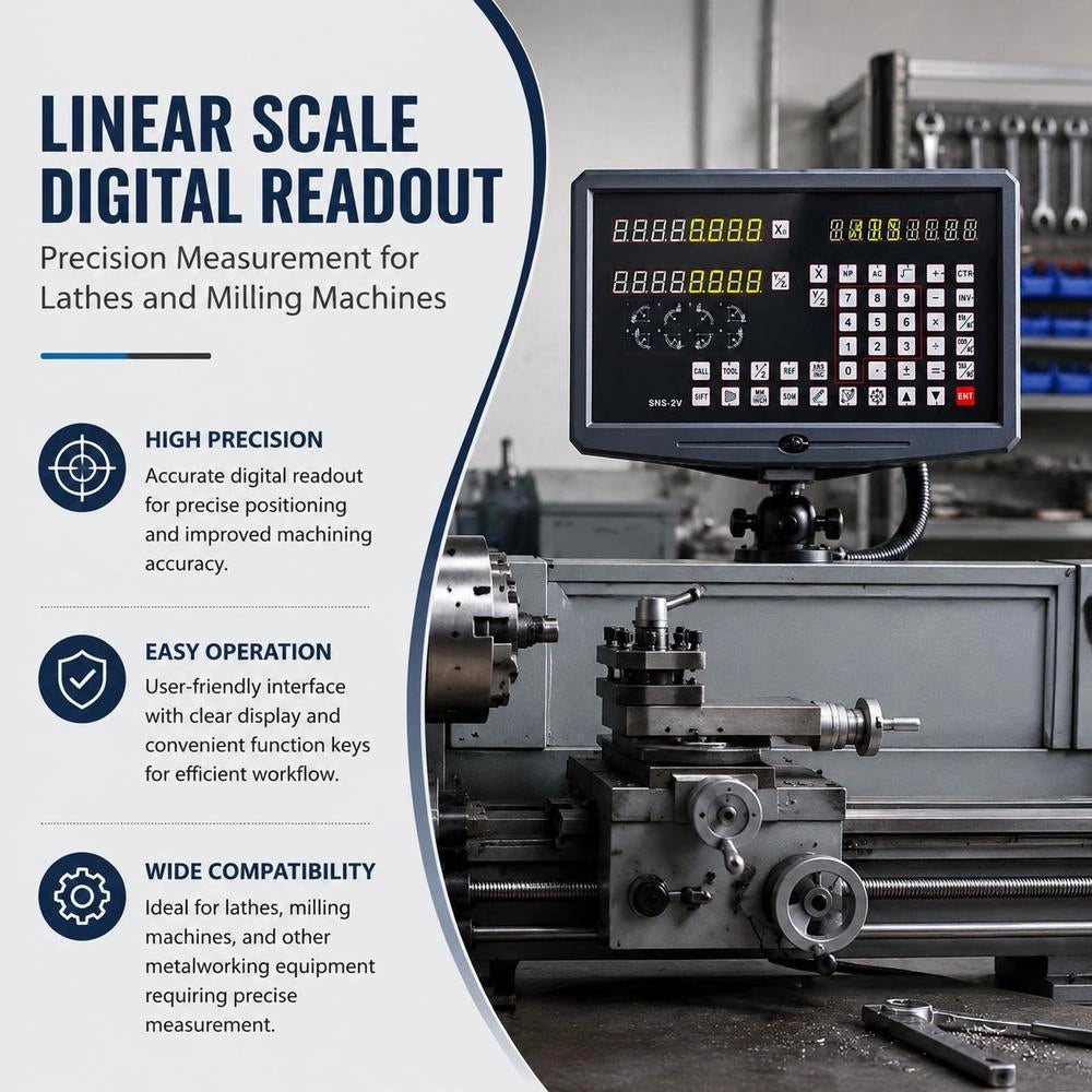 Linear Scale Ruler Measuring Device 2 Axes Digital Display DRO (digital Display) For Lathes And Milling Machines