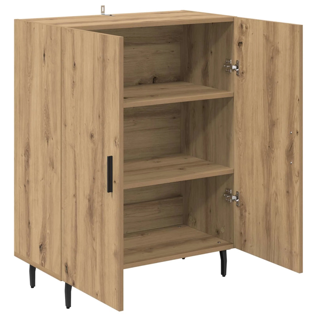 Credenza | Madia | Buffet da pranzo | Armadio da pranzo Rovere artigianale 69,5 x 34 x 90 cm Legno multistrato