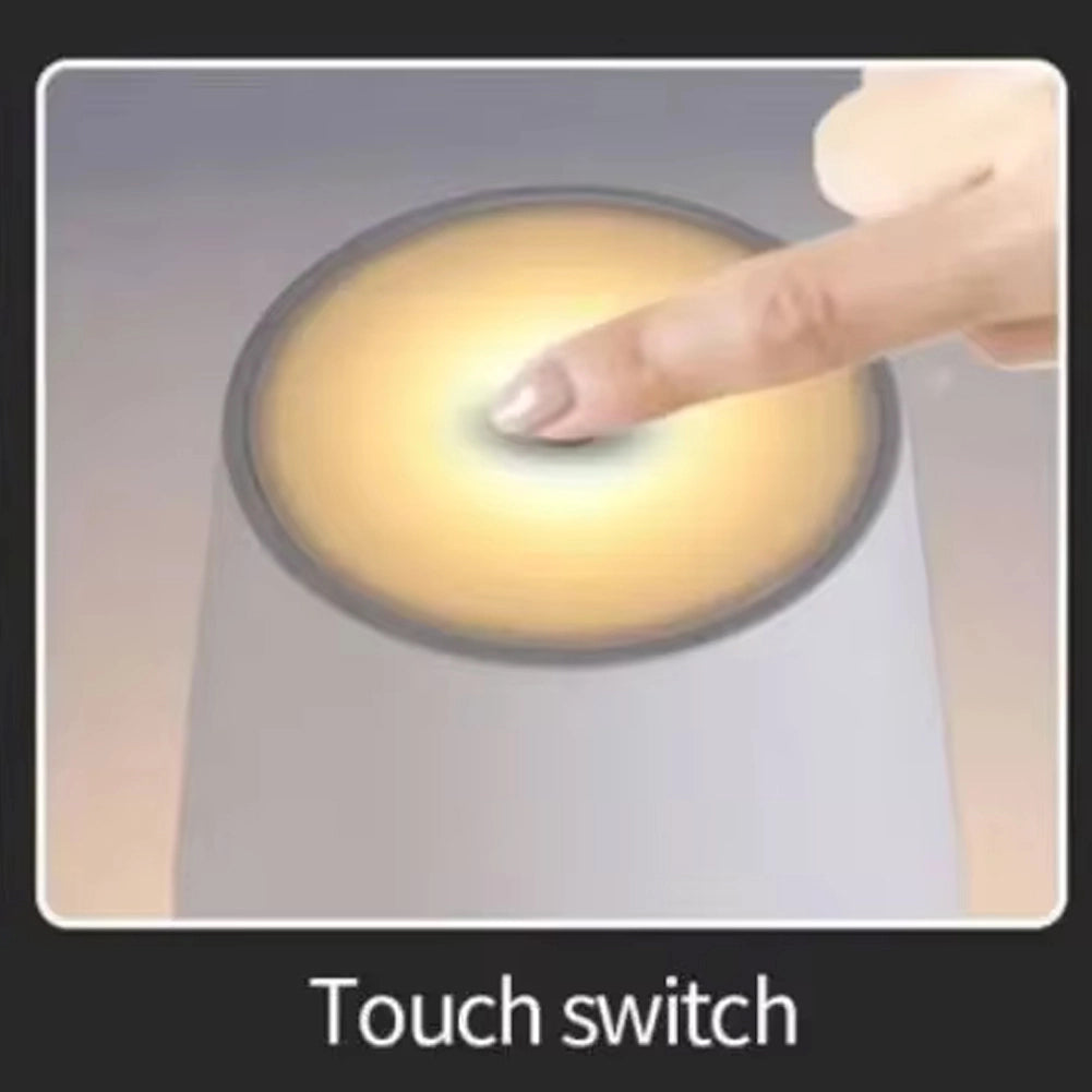 Lampada Touch da Tavolo Bianca Ricaricabile USB con Luce Dimmerabile 10.5x26.5cm