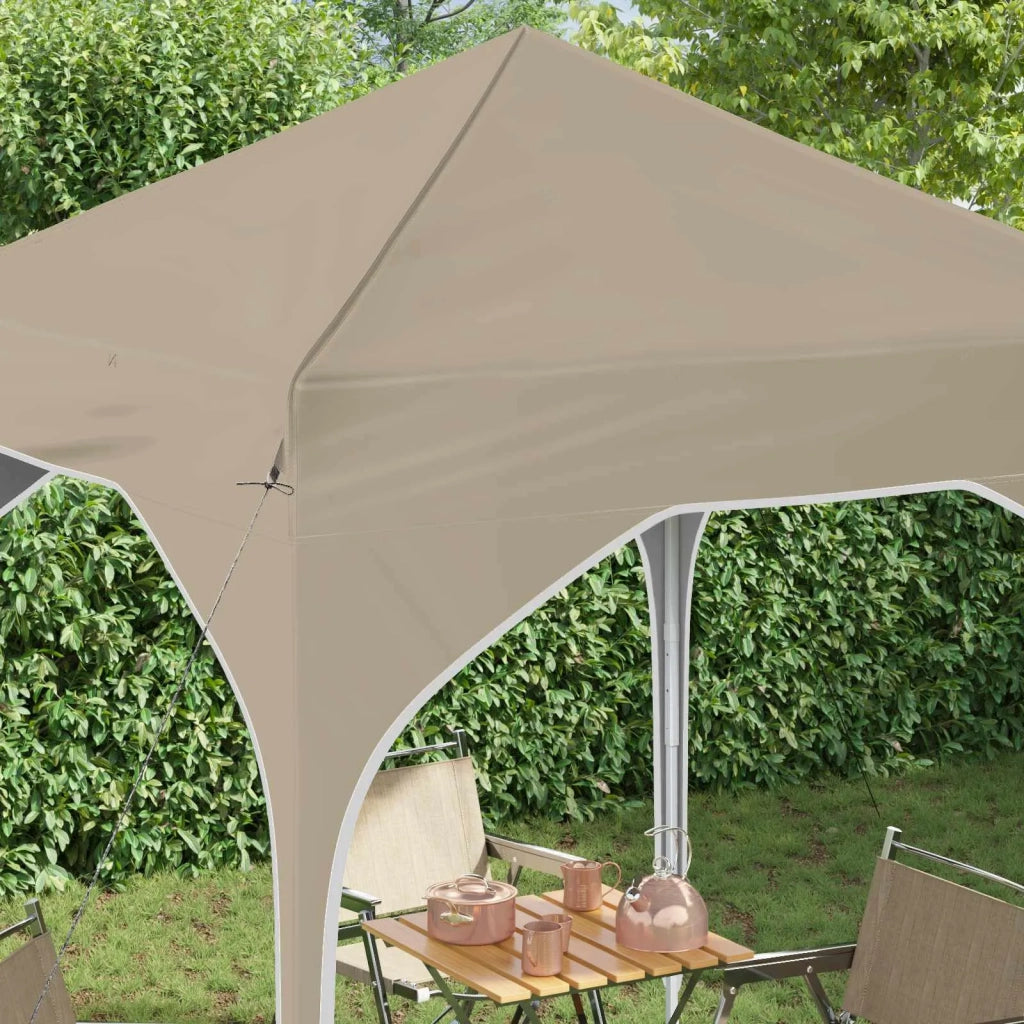 Tenda per feste a pop-up-Gazebo 194 x 194 x 245 cm Crema