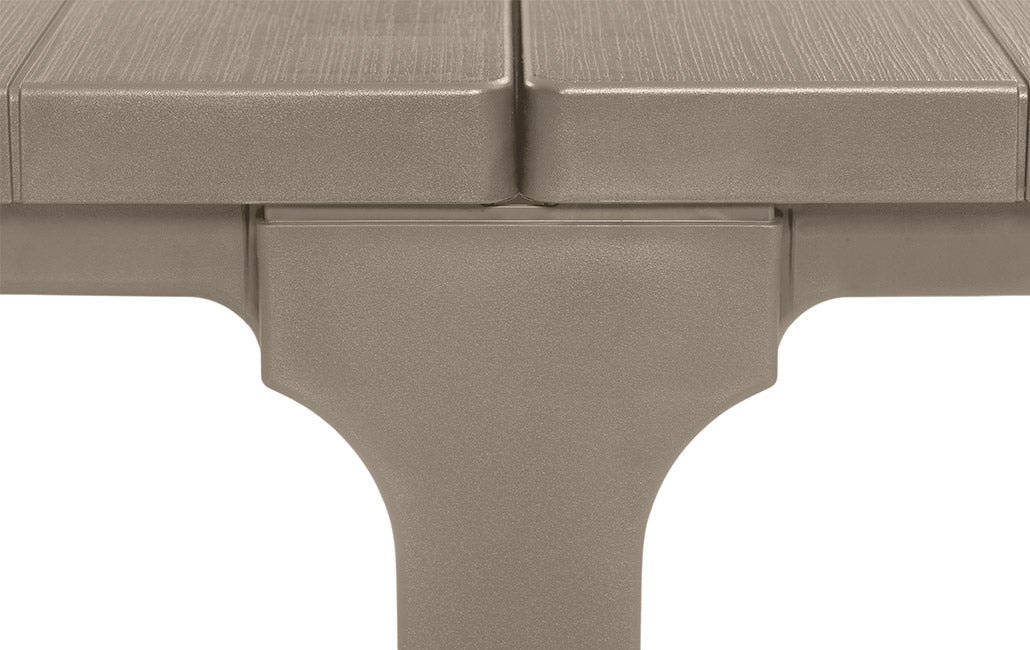 Tavolo Doppio da Giardino 295x90x74,5 cm in Resina Keter Kulie Double Cappuccino