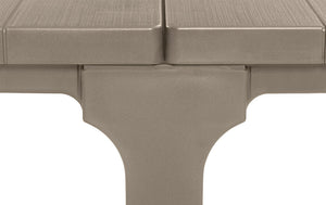 Tavolo Doppio da Giardino 295x90x74,5 cm in Resina Keter Kulie Double Cappuccino