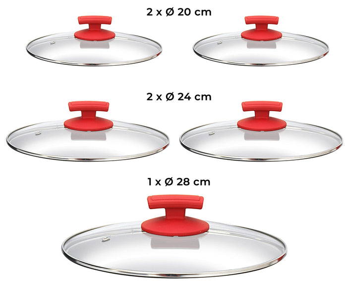 Batteria di Pentole 18 Pezzi in Alluminio Pressofuso Antiaderente Olympia Love