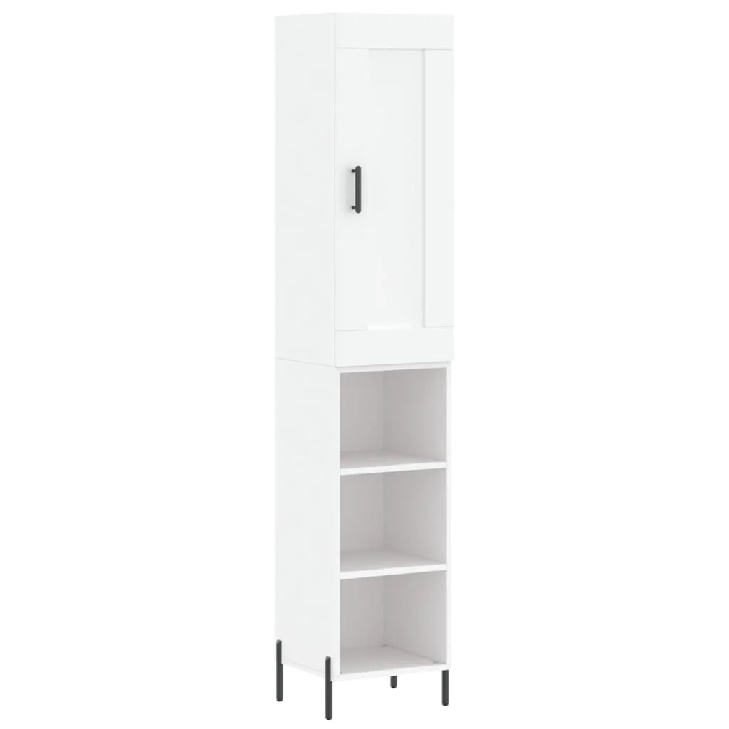 Buffet credenza cassettiera mobiletto mobile contenitore organizer cucina soggiorno salotto alto 34,5 x 34 x 180 cm legno ingegnerizzato bianco 02_0032347