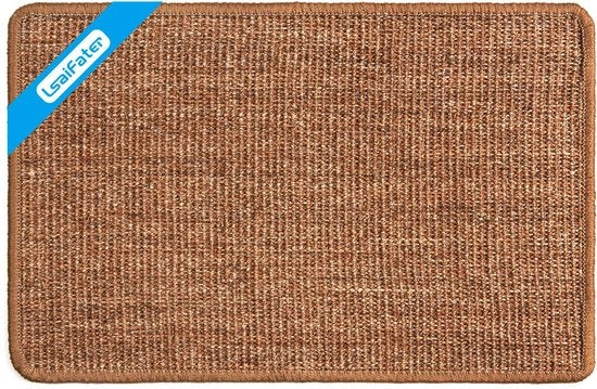 Mat per gatti in sisal naturale, protezione per tappeti e divani (60x40cm, marrone)