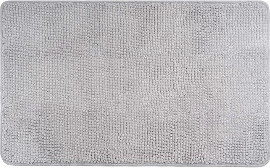 Pavimento in chenille con fondo antiscivolo (50 x 80 cm, grigio)
