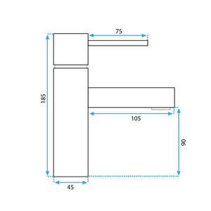 Rubinetto Da Bagno Rea Tess Gold Low