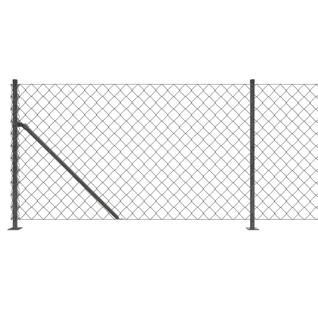 Recinzione a Rete con Flangia Antracite 1,1x10 m 153986