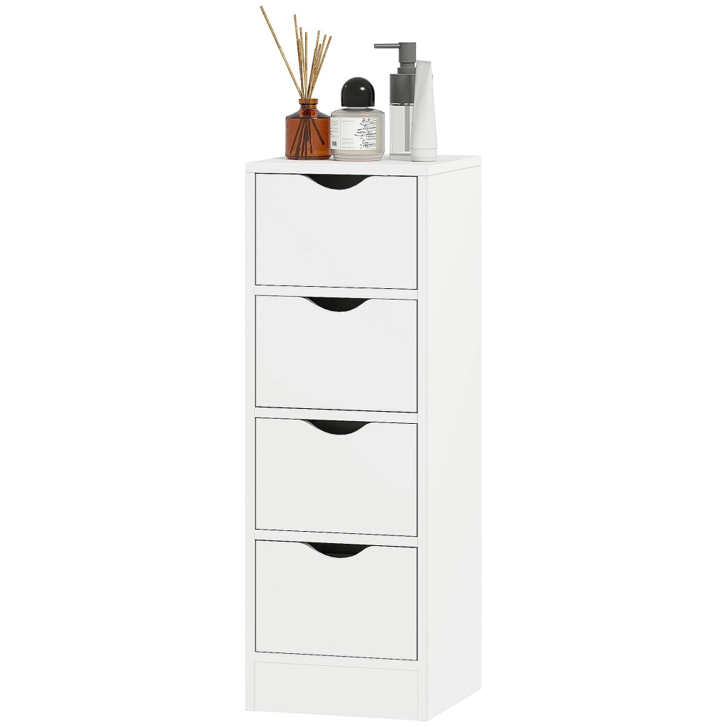 Mobile da bagno con 4 cassetti ¨C zephmum ¨C bianco 29x29x83 cm