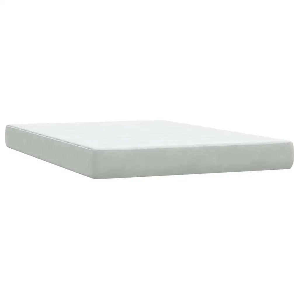 Giroletto a Molle con Materasso Grigio Chiaro 160x220cm Velluto 3317823