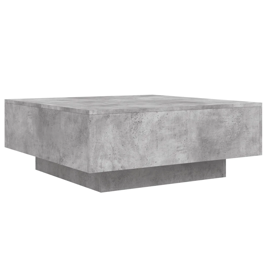 Tavolino salotto | Tavolino da caff¨¨ | Tavolino da Soggiorno Grigio Cemento 80x80x31 cm Legno Multistrato
