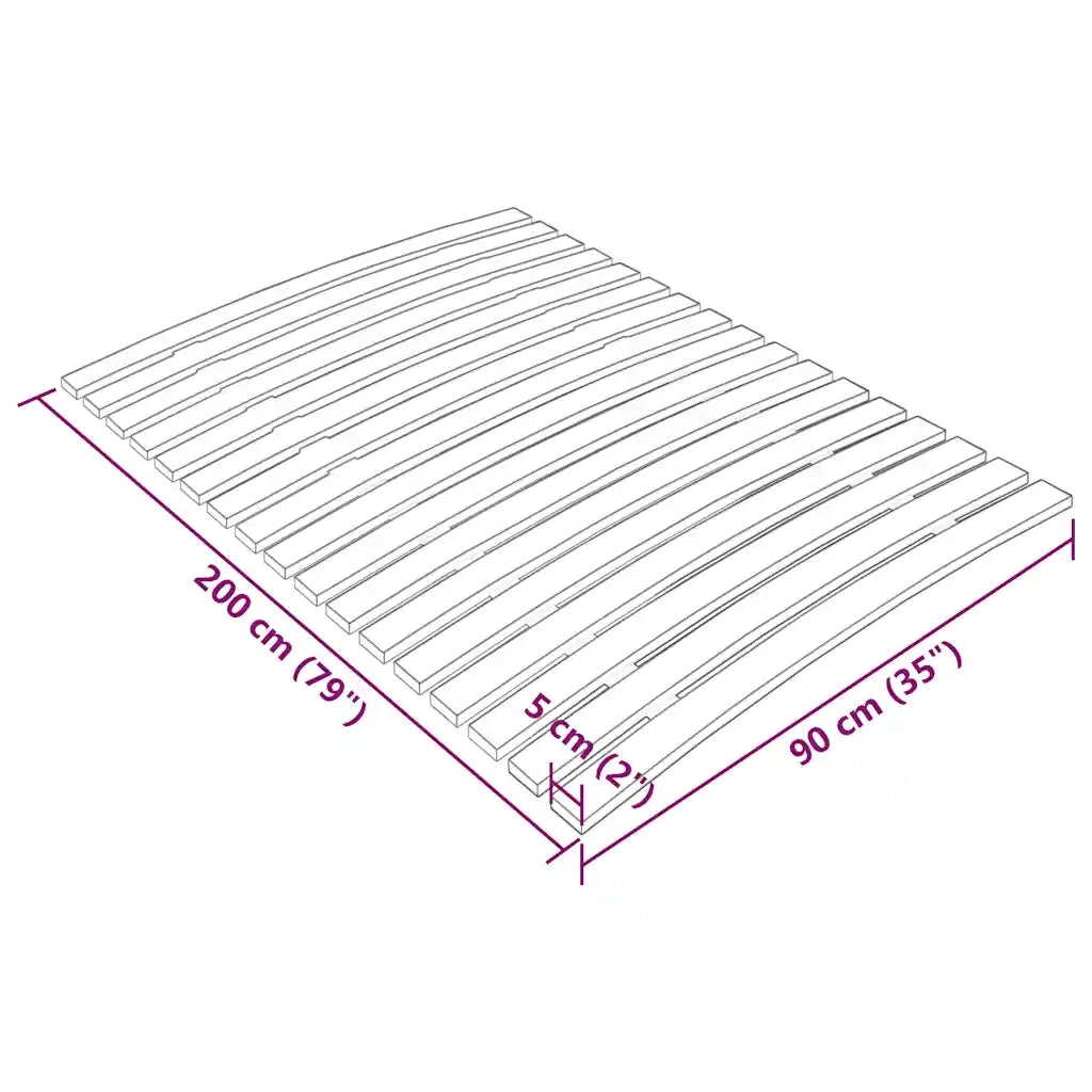 Rete di ricambio per letto con 17 doghe 90x200 cm 340072