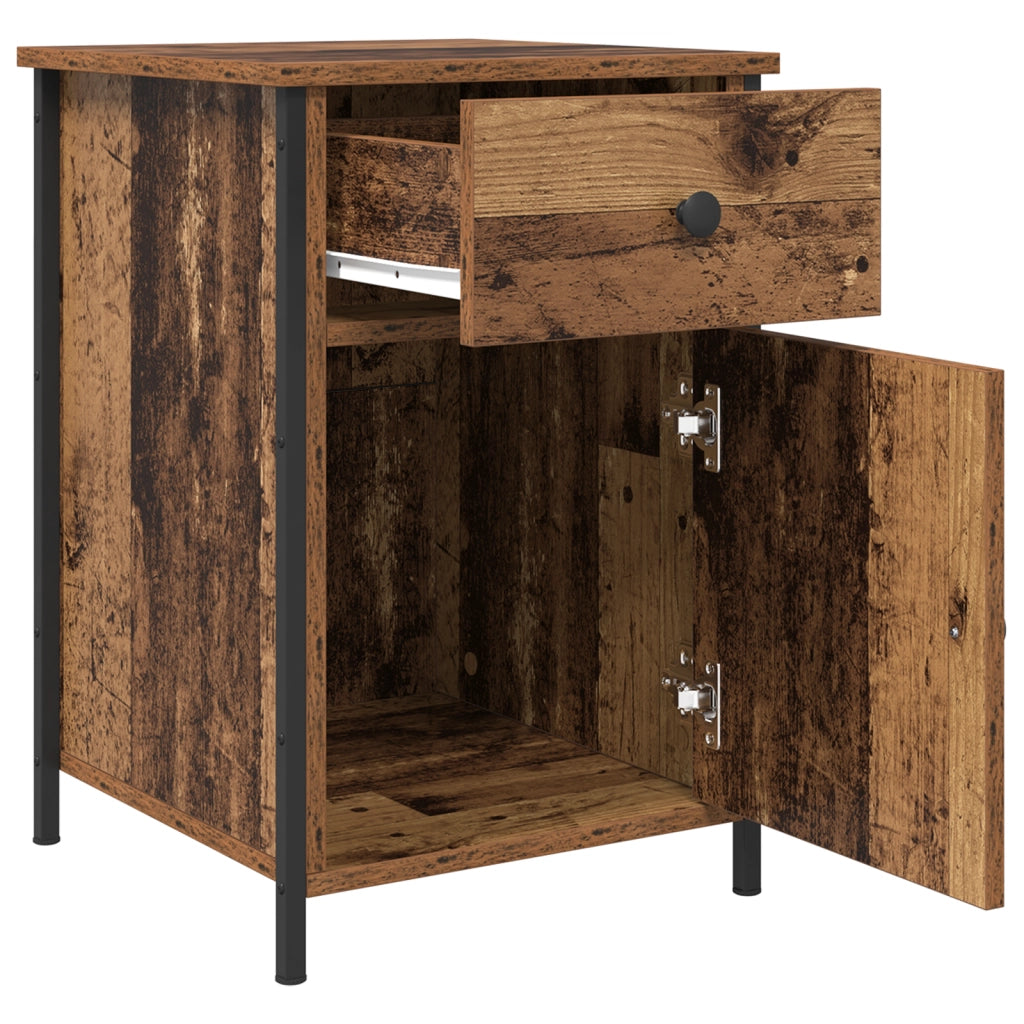 Comodini 2 pz Legno Vecchio 40x42x60 cm Legno ingegnerizzato