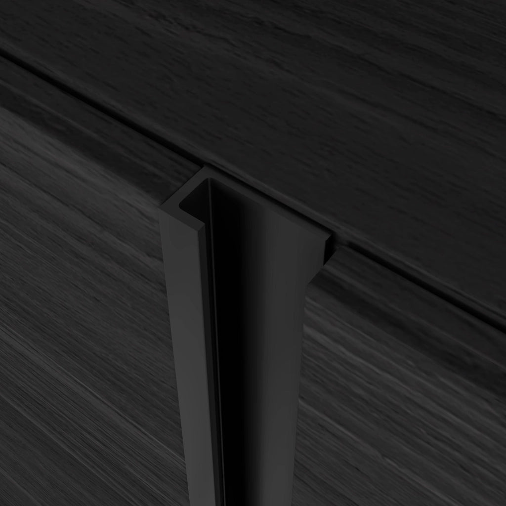 Mobile TV Soggiorno, 315x50x35 cm, Per TV fino a 80", Camino elettrico XXL, Nero e rovere