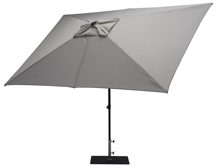 Ombrellone da Giardino 3x2 m Palo Ø38 mm in Alluminio Tessuto Olefin Trend Grigio