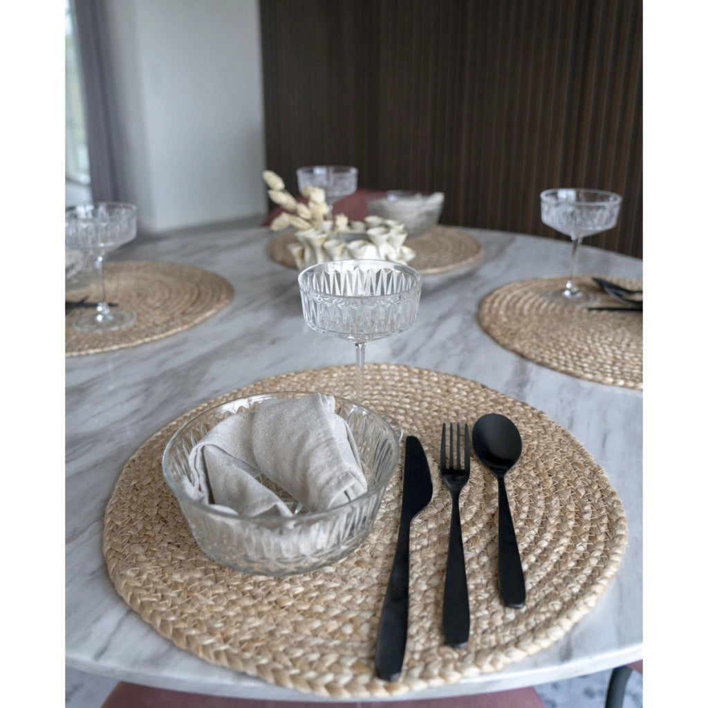 Set di 4 Sottopiatti Bombay, Marrone, Juta, 38x38x0,5 cm