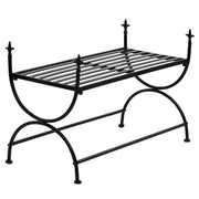 Panca Stile Vintage in Metallo 83x42x55 cm Nero 245940