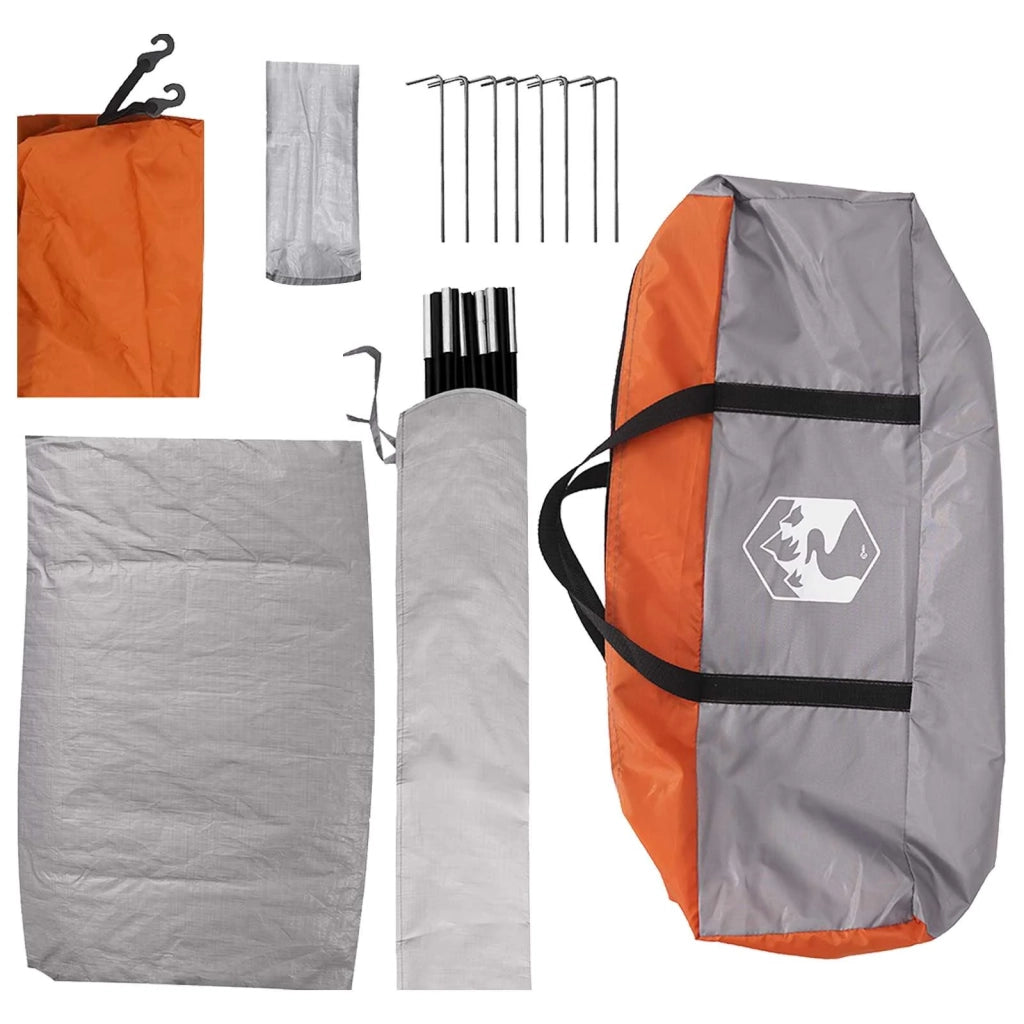 Tenda da campeggio Grigio e arancione 335 x 275 x 180 cm 42028639