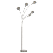 Lampada da Terra 200 cm 5 Bulbi E14 Argento CFW9811605
