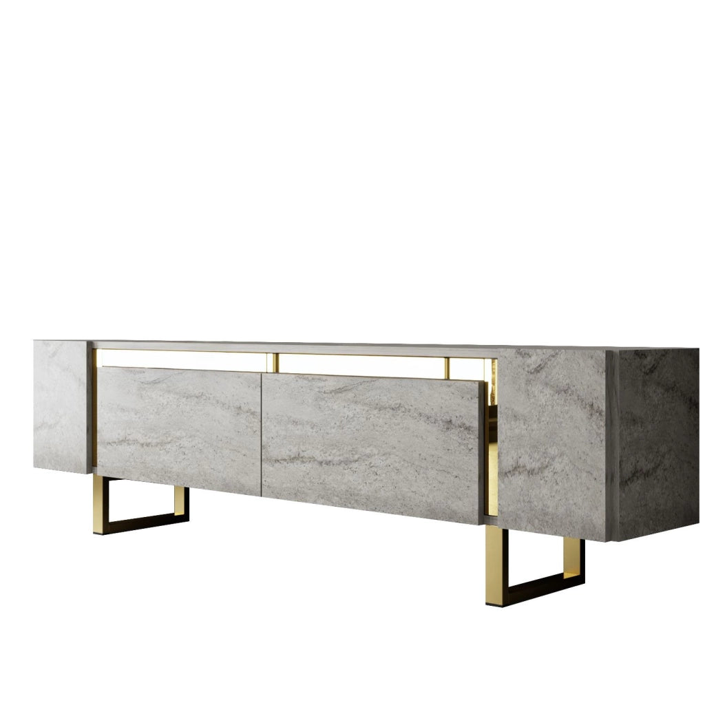 Porta TV in legno "Yildiz" - 180 x 30 x 50 cm - TravertinOr