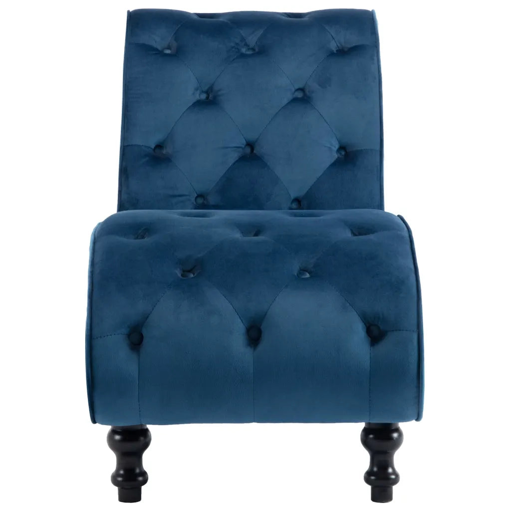 Sedia a Sdraio Blu in Velluto CFW4830053