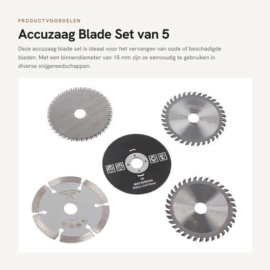 Acciaia dura 85mm - Diametro interno 15mm - 5 pezzi - Lame da sega in acciaio duro - Strumenti da taglio - Consigliato per installazioni professionali - Eccellenti prestazioni - Lame da sega
