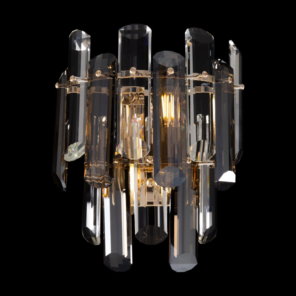 Maytoni applique contemporanea Flare 2 luci E14 oro metallo cristallo