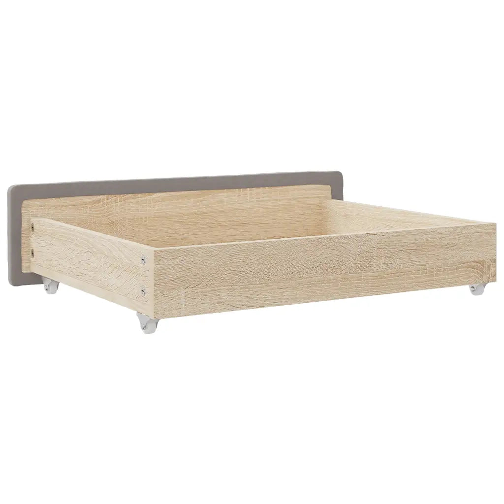 Cassetti da Letto 2 pz Tortora in Legno Multistrato e Tessuto CFW4311676