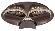 Plafoniera LED con cristalli Rabalux Capriana 38cm 18W bronzo