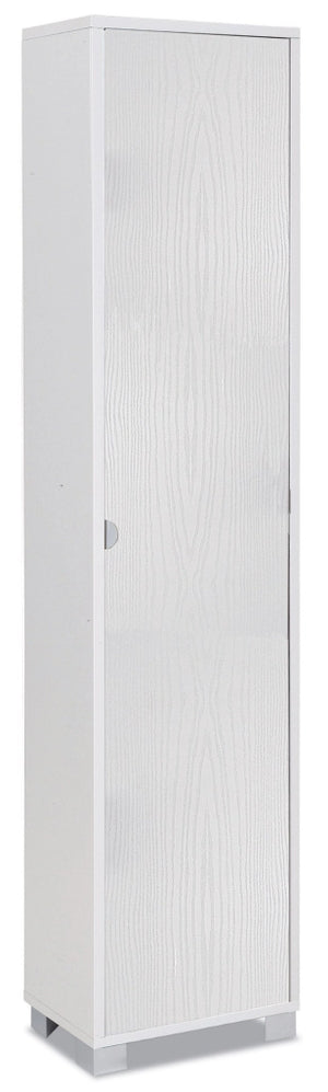 Armadio 1 Anta 43x190x29 cm Bianco Fiammato