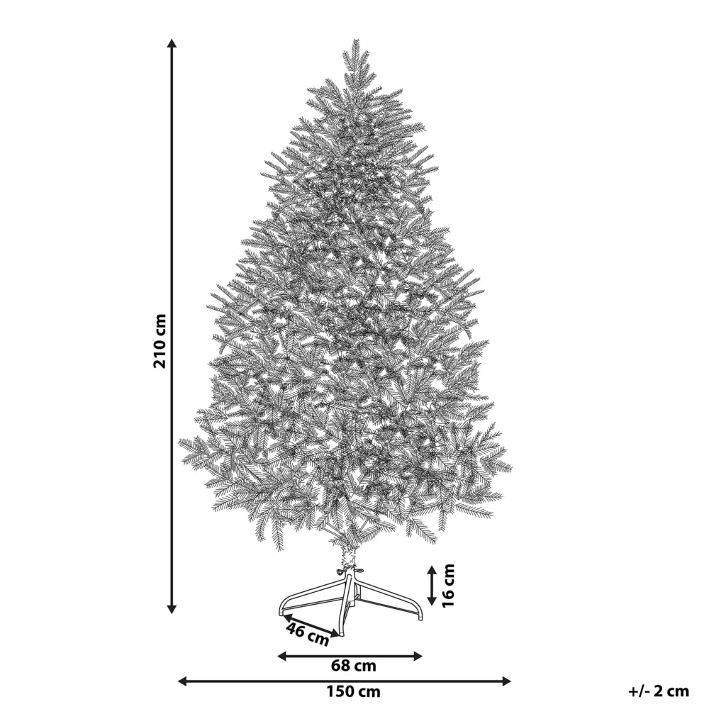 Albero di Natale artificiale Base in metallo PVC tradizionale 210 cm rosa