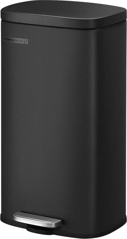 Contenitore per rifiuti cucina 30 litri - cassa di raccolta rifiuti con chiusura softclose - contenitore per rifiuti a pedale in acciaio nero 60 litri