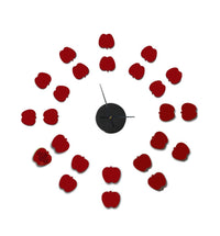 Sticker da Muro Orologio Apples 75x75 cm Plastica