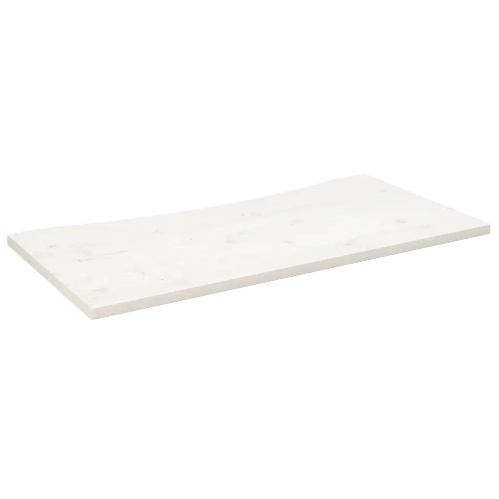 Piano Tavolo | Superficie Tavolo | Piano Scrivania Bianco 110x60x2,5 cm in Legno Massello di Pino