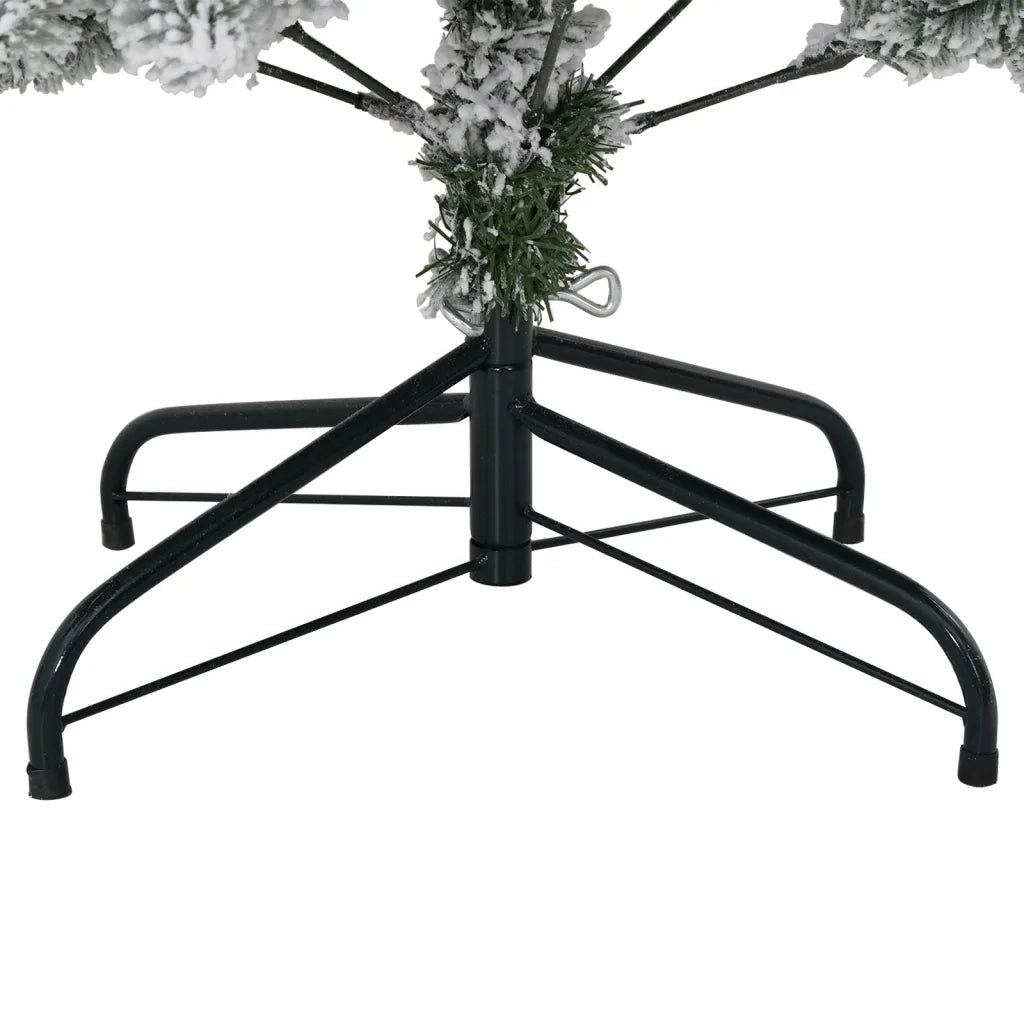 Albero Natale | Decorazioni natalizie Artificiale Incernierato con Neve Fioccata 150 cm