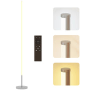 Lampada da terra LED regolabile ¨C zephmum ¨C argento 20x150 cm