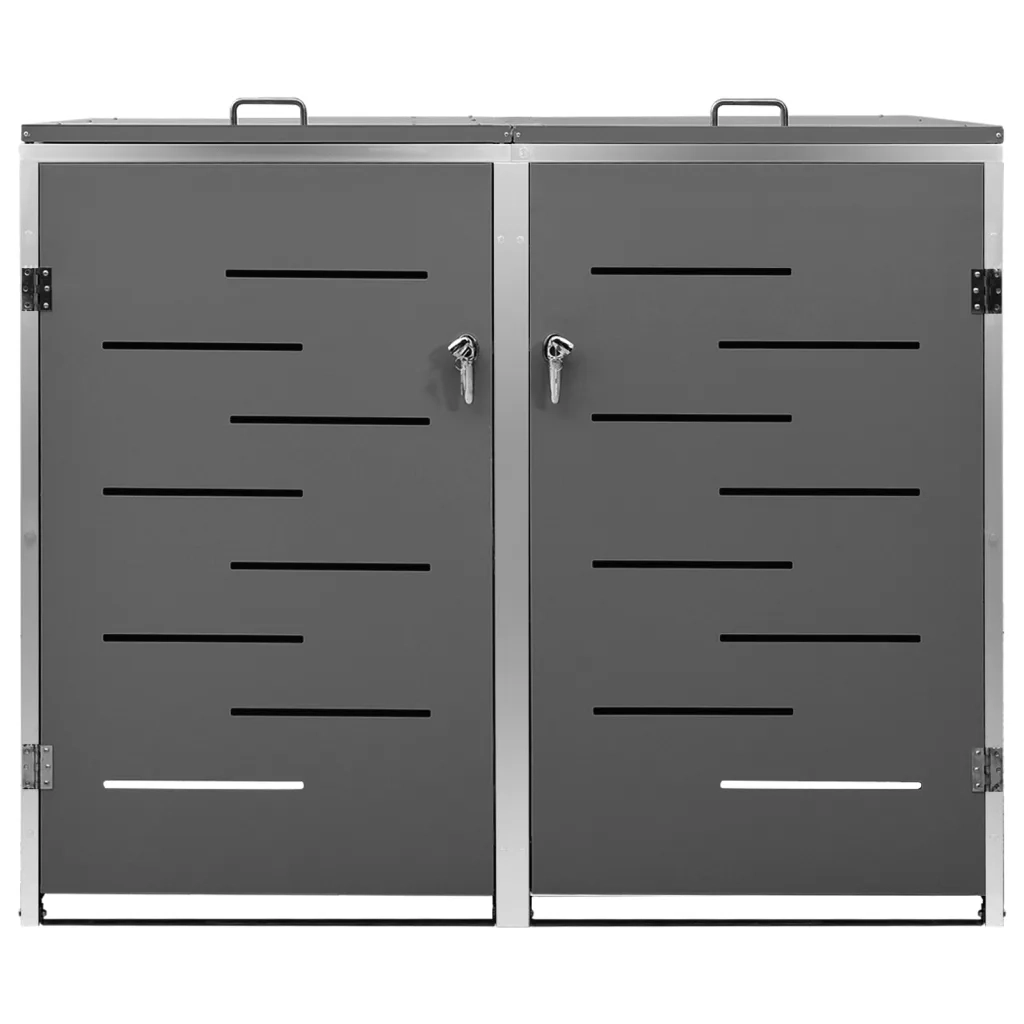 Copribidone per Spazzatura Singolo 69x77,5x112,5cm Acciaio Inox 149555