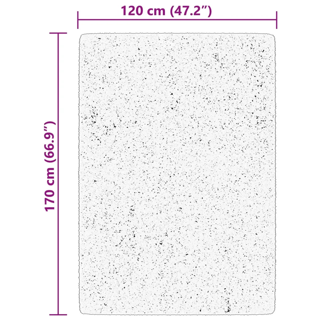Tappeto a Pelo Corto HUARTE Morbido e Lavabile Crema 120x170 cm 375038