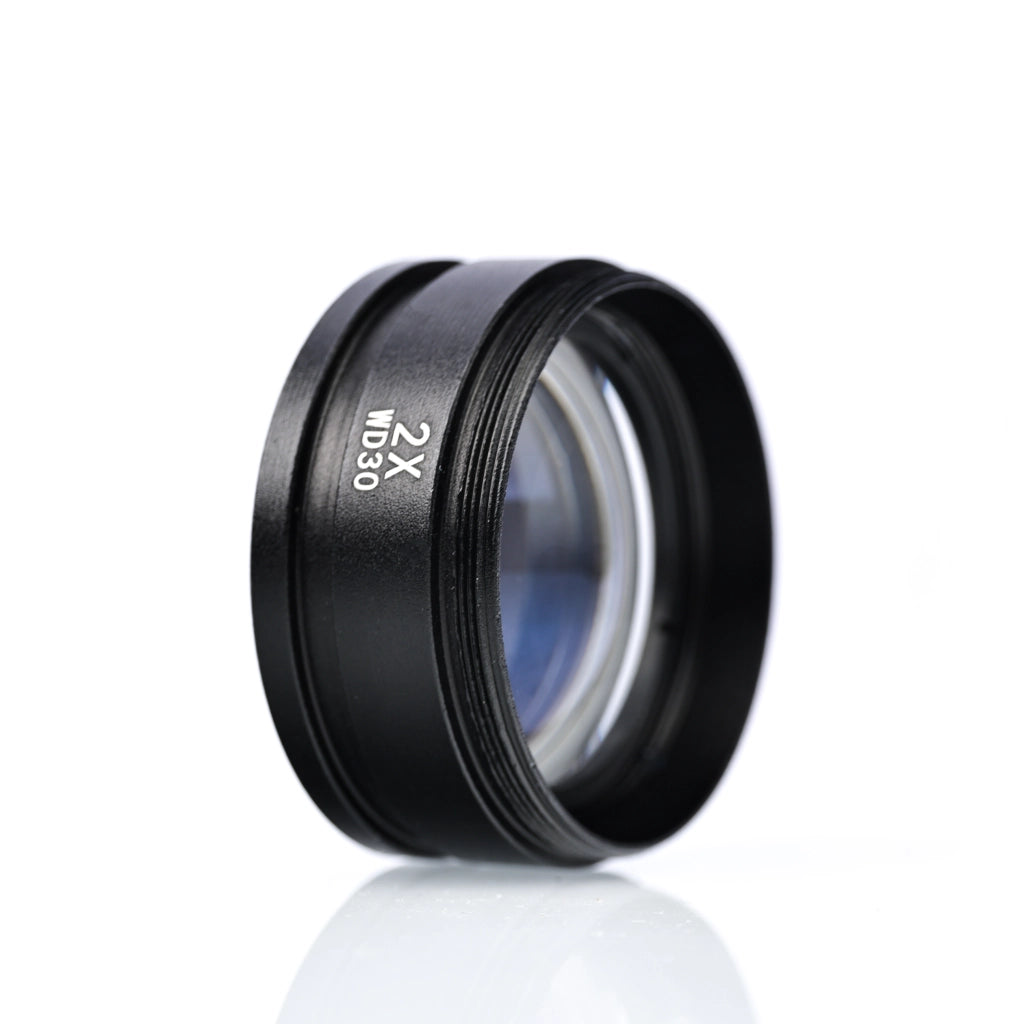 Lente per Microscopio Stereoscopico 2x – Ingrandimento 2X, Distanza di Lavoro 30mm | Filettatura 48mm