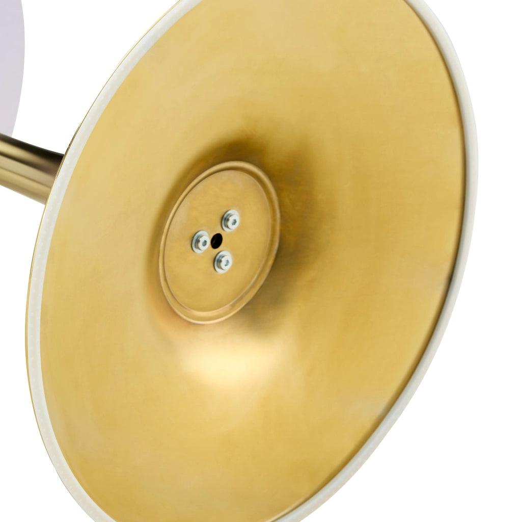 Tavolo rotondo da salotto in MDF e metallo; effetto marmo nero con base oro; altezza 72 cm