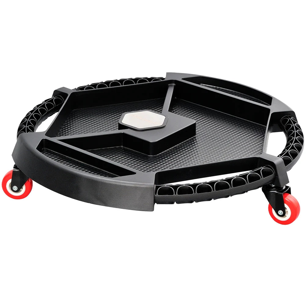 Vassoio Porta Utensili 52,5x42,5x11,5 cm Sottomacchina con 4 Ruote Luce LED e Base Magnetica in PU Nero