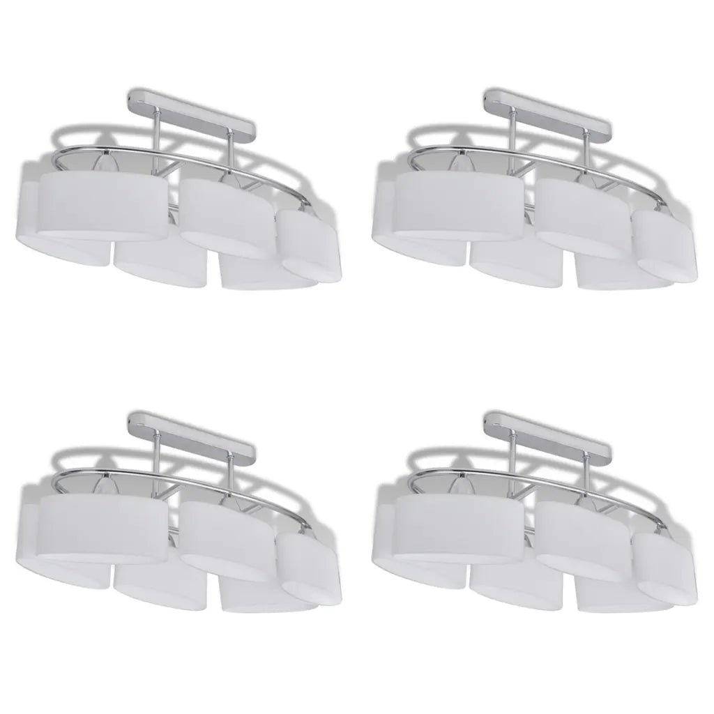 Lampade da Soffitto Ellissoidali 4 pz Paralume in Vetro E14 CFW5800608