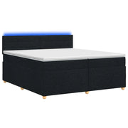 Letto box spring con materasso Nero 200 x 200 cm Tessuto 3452494