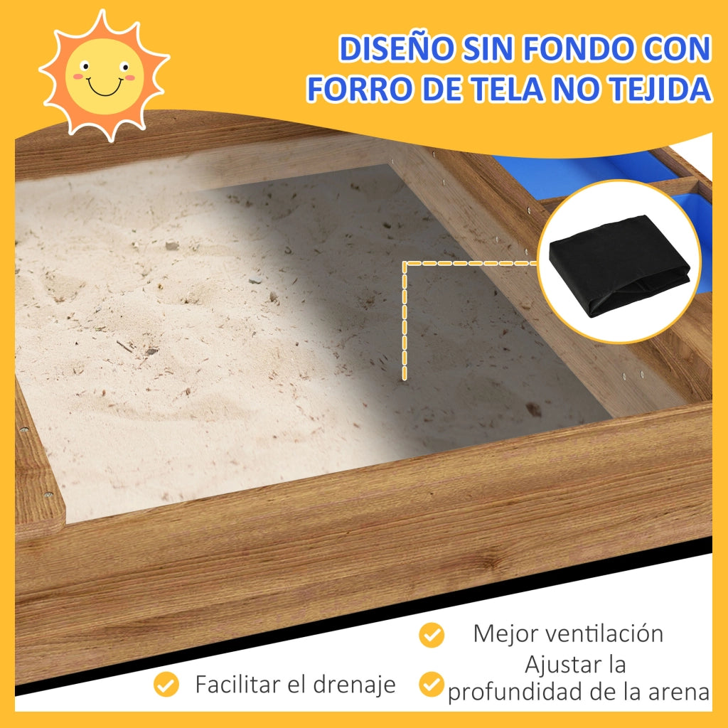 Casetta Gioco con Sabbiera ¨C zephmum ¨C 124x116x146 cm Marrone